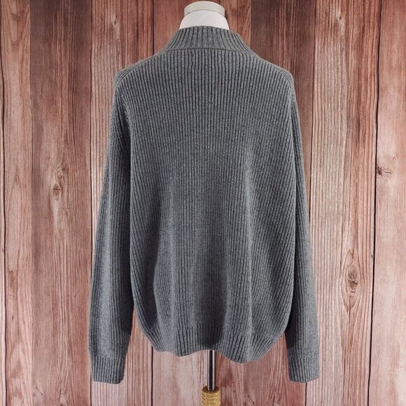 NWT Duluth Trading Co Mens XXL Burly Retirement Button Mock Sweater Cotton Knit - Picture 4 of 14